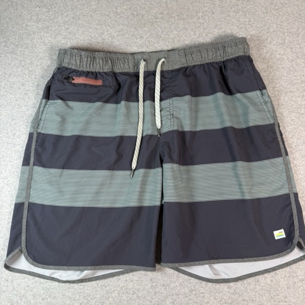 Vuori The‎ Banks Shorts Men's XL Blue Green Athletic Workout Gym Sports Unlined